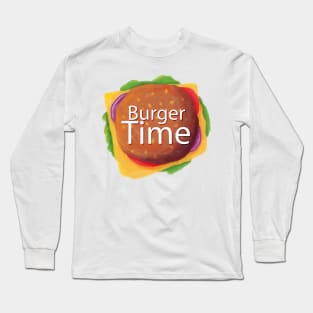 Watercolor Burger Time Long Sleeve T-Shirt